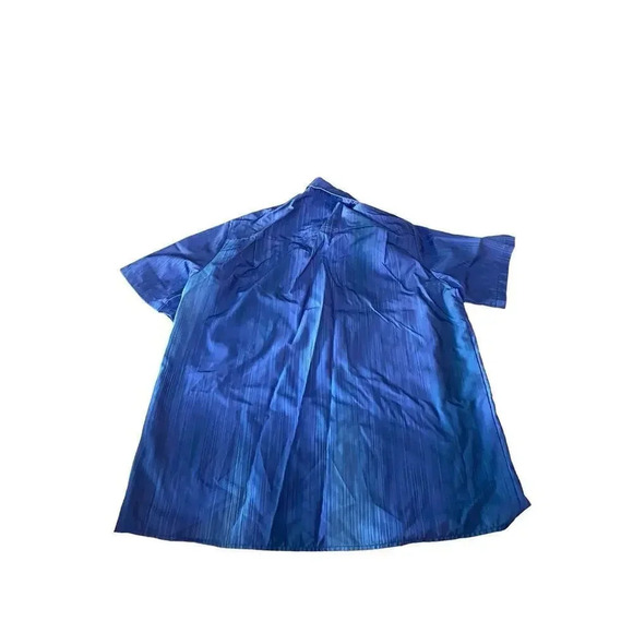 Royaura Men's Blue Short Sleeve Collard Button Down Casual Shirt Size Medium - Picture 3 of 4